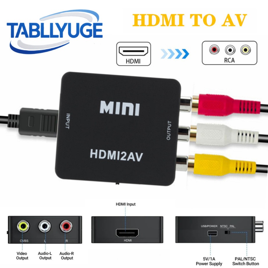 Hdmi Adapter Tablet - TABLLYUGE Konwerter HDMI na AV RCA