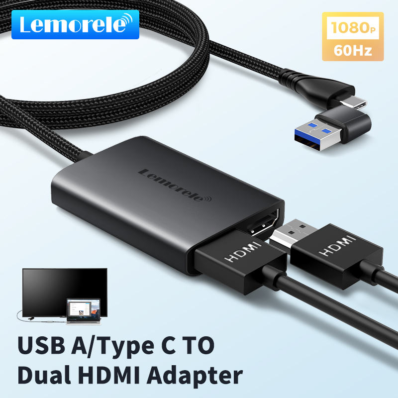 Hdmi Adapter Tablet - Adapter Lemorele Dual HDMI 4K Typ