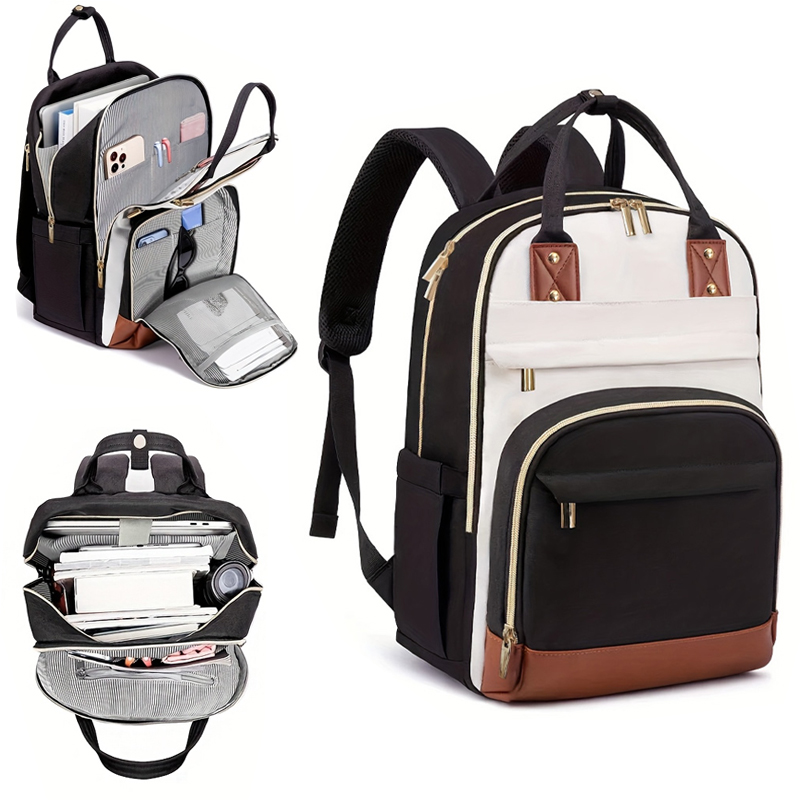 Tablet Shoulder Bag - Damski wielokolorowy plecak z regulowanymi paskami