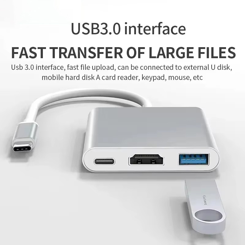 Hdmi Adapter Tablet - Adapter 3 w 1 USB-C na