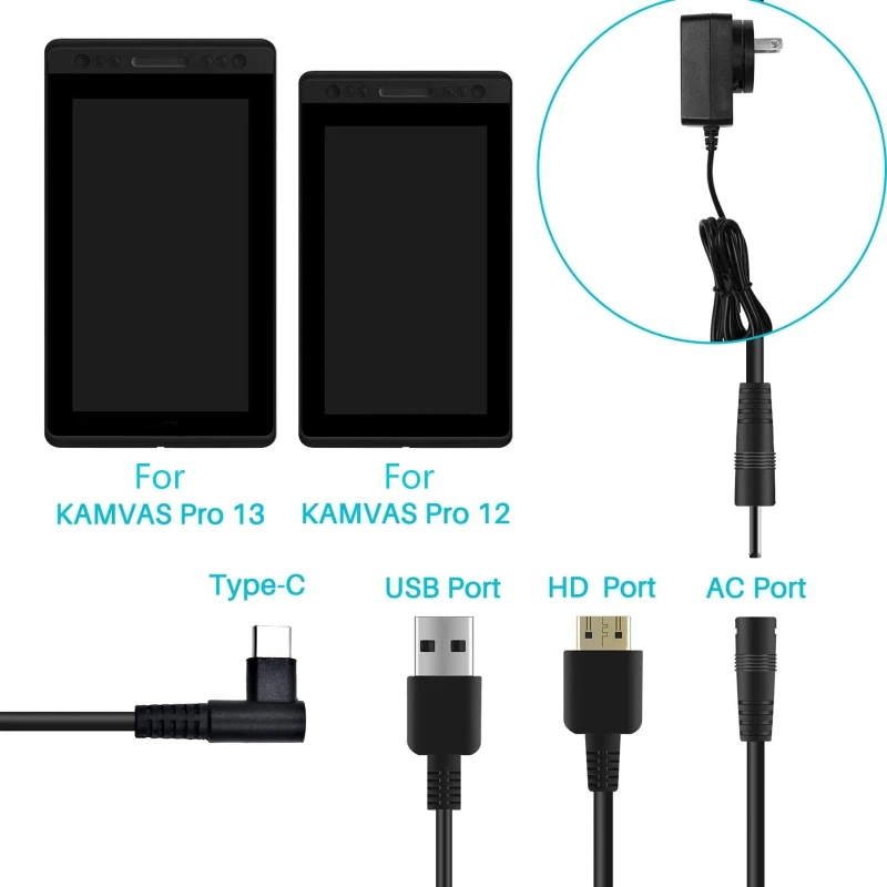 Kabel 3 w 1 CB01 TYLKO kompaty – Huion Tablet Accessories recenzja i cena