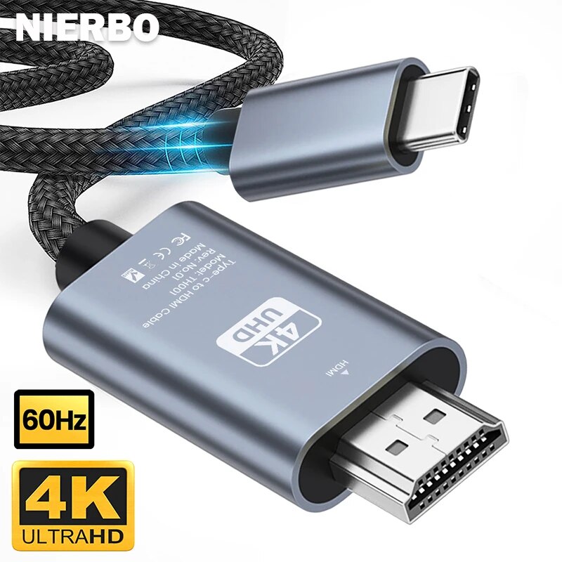 Kabel NIERBO USB C na HDMI 6,6 – Hdmi Adapter Tablet recenzja i cena