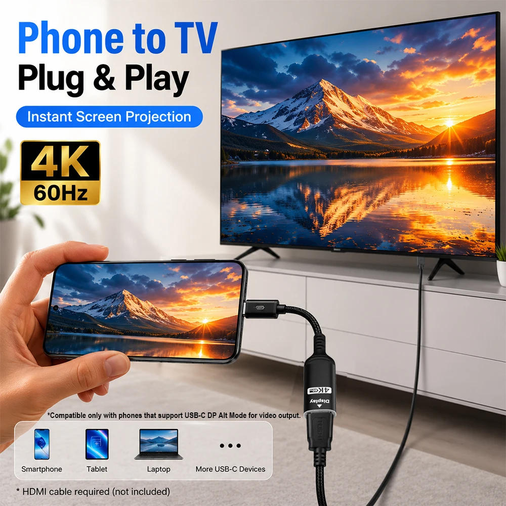 Adapter USB C na HDMI 4K@60Hz  – Hdmi Adapter Tablet recenzja i cena