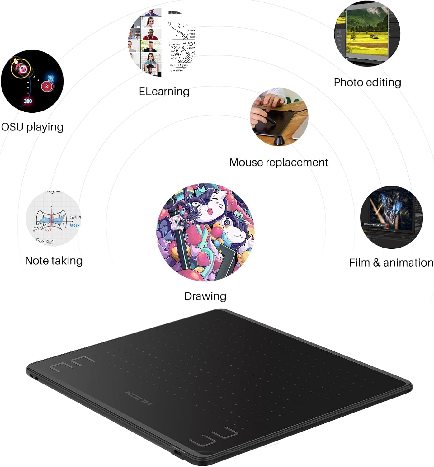 Tablet graficzny HUION HS64 6  – Huion Tablet Accessories recenzja i cena
