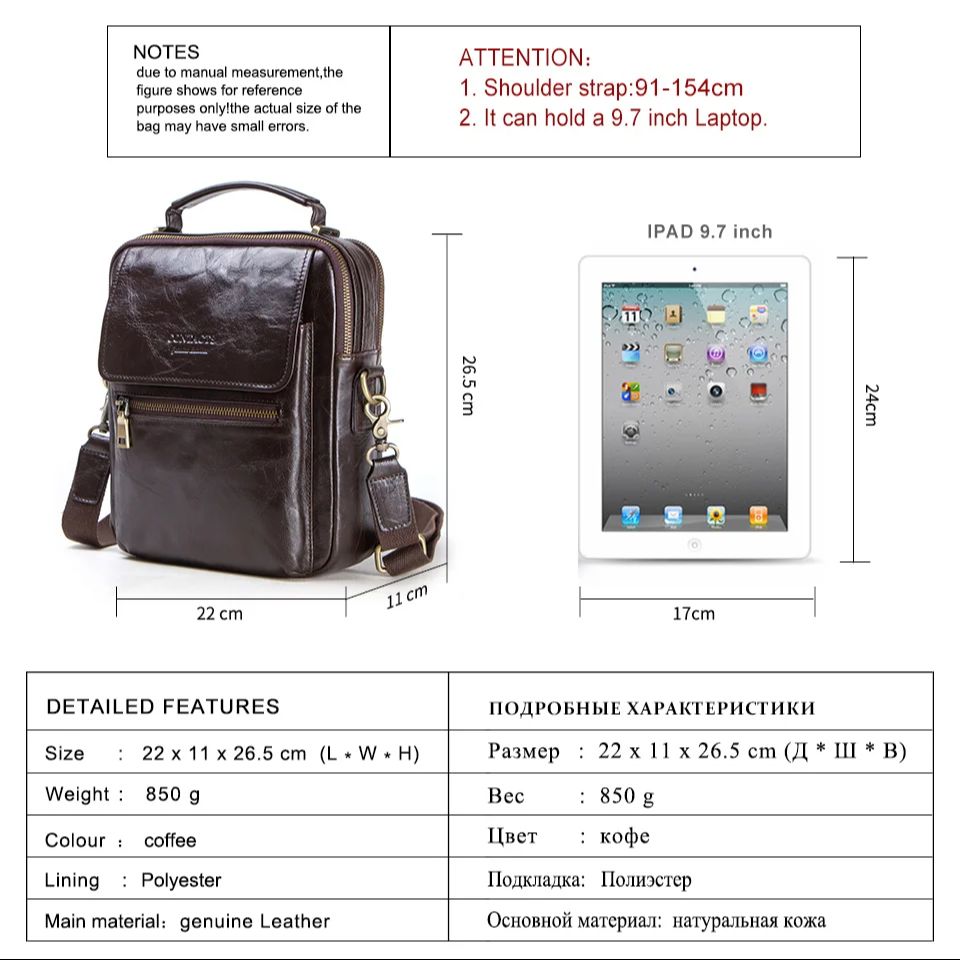Torby na ramię z prawdziwej sk – Tablet Shoulder Bag recenzja i cena