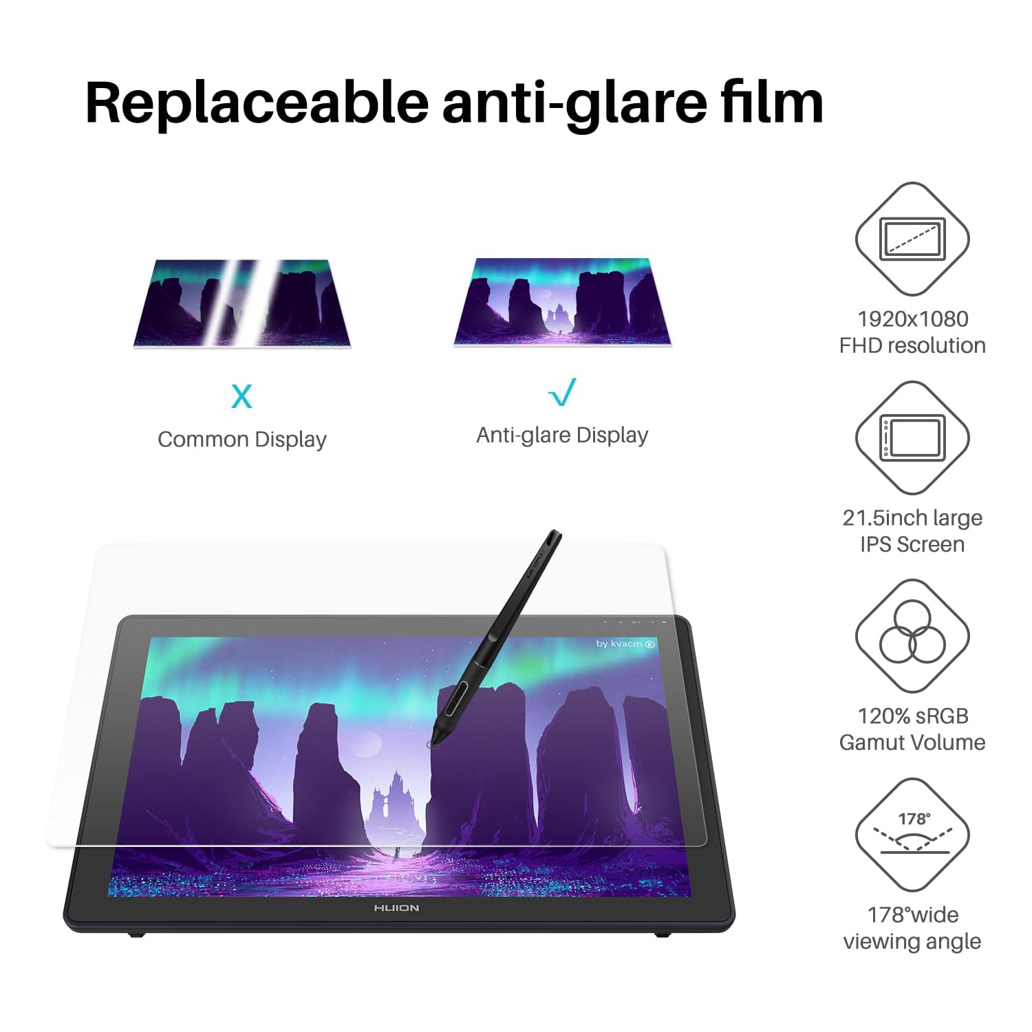 Huion Kamvas 22 Monitor Tablet – Huion Tablet Accessories recenzja i cena