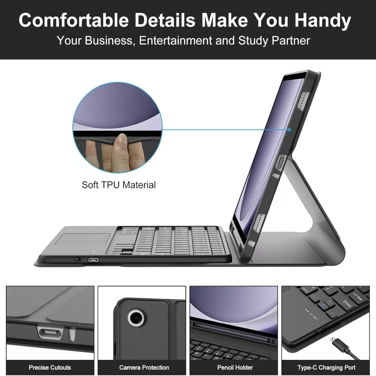 Etui na Samsung Galaxy Tab A9  – Samsung Tablet Keyboard Accessories recenzja i cena