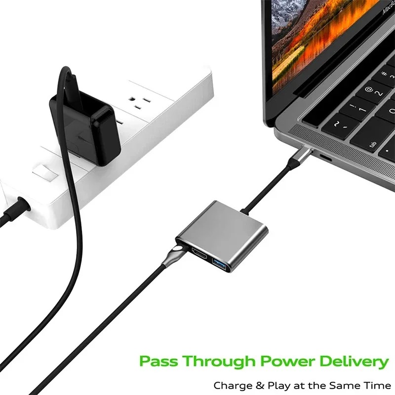 USB C HUB 3w1 Typ C 3.0 do HDM – Hdmi Adapter Tablet recenzja i cena