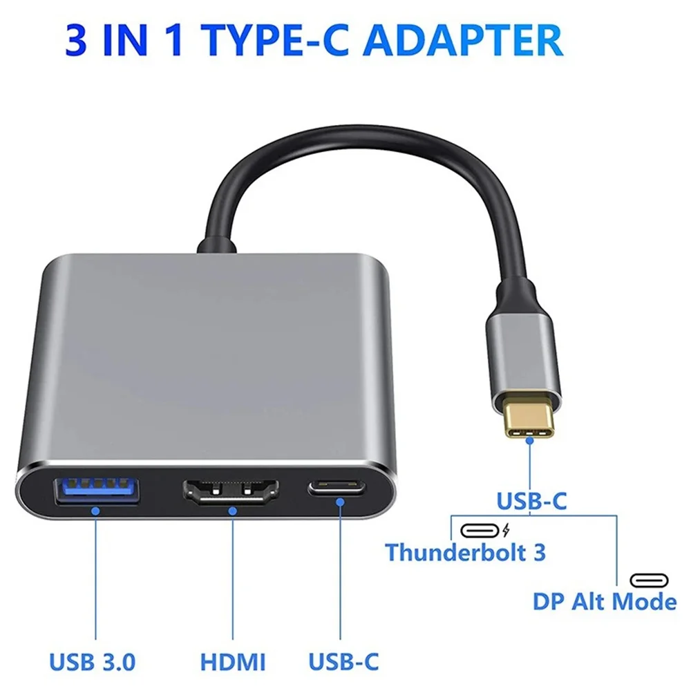 Adapter USB C HUB 3-w-1 z wiel – Hdmi Adapter Tablet recenzja i cena